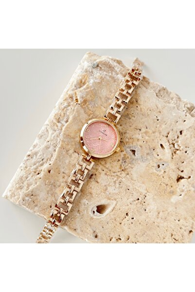 Vesce Atelier ساعة دوارادو الذهبية باللون الوردي