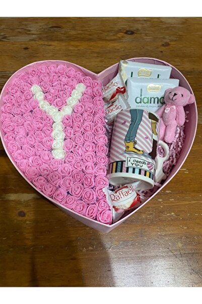 Sweet Kişiye özel Baş harfi ,pembe güller ,kupa ,sevgiliye özel hediyeler ,aş...