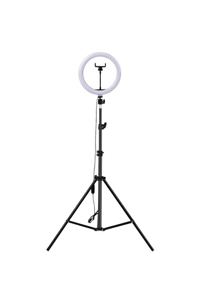 SDEPOT Lampă circulară ®, 26 cm, USB, 10 niveluri de reglare, suport pentru t...