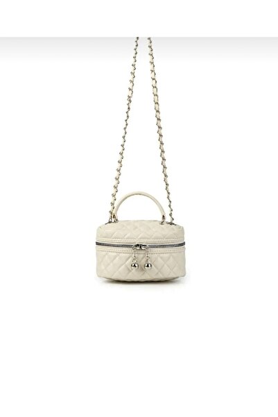 ÖZAR STORE Kadın Kapitone Şık Kutu Tasarım Zincirli El ve Omuz Çantası