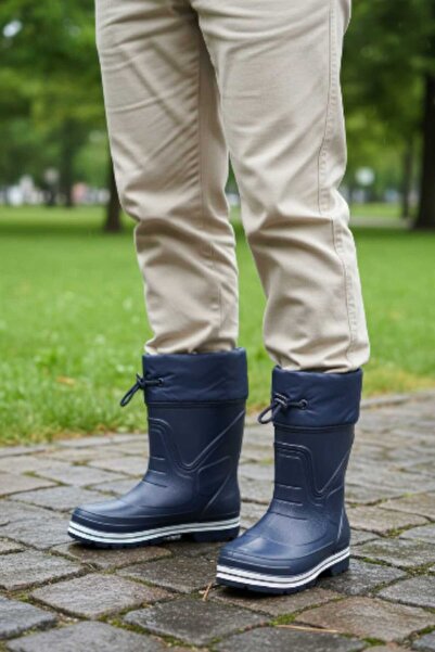 pediashoes حذاء مطر للأولاد خفيف الوزن للغاية مع بطانة من الفرو ونعل مقاوم لل...