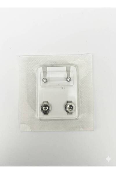 Caflon قرط كافلون الطبي المعقم - فضي مع كريستال شفاف