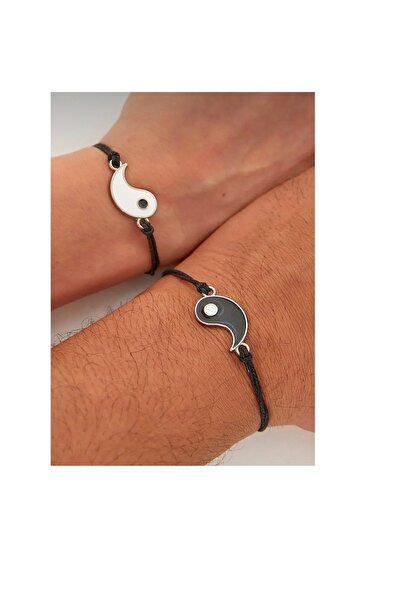 Bİ BONCUK 2'liYing Yang Bilekliği Çift Best Friend Denge Bilekliği Hediye Bil...