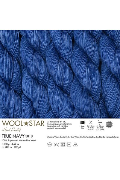 Gazzal Wool Star %100 Superwash Merino Yünü 100 g / 350 m İnce El Örgü İpliği...