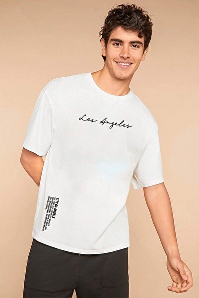 trendypassion Ανδρικό μπλουζάκι Los Angles με στάμπα Oversize