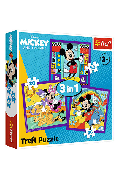 Trefl Παζλ 3σε1 Μίκυ Μάους σι πρίετενι Μίκυ σι Έτσιπα Λούι Βέσελα