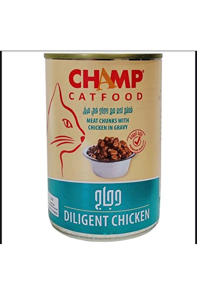CHAMP تشامب معلبات بنكهة قطع الدجاج مع الصلصة للقطط البالغة 415غ