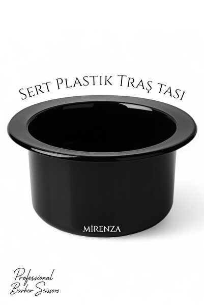 mirenza cosmetic Profesyonel Dayanıklı Sert Plastik Sakal Tıraş Tası Siyah Kö...