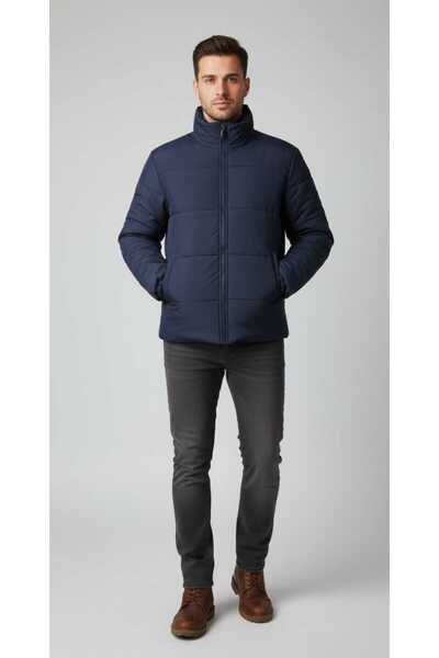 Symirna Fiber Filling Windproof Water-Repellent Fabric Keep Warm Ultra Light Standard Inflatable Men's Coat