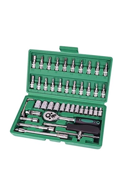 MOTOR10 Car Repair Kit 46 Pieces, Stainless Steel, Black/Green