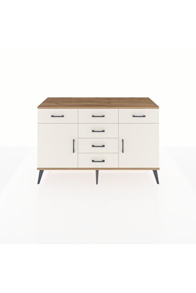 Dienni Kronos Konsol 2 Raflı 6 Çekmeceli 2 Kapaklı 132x59x83 Çam-Aytaşı/Aytaşı