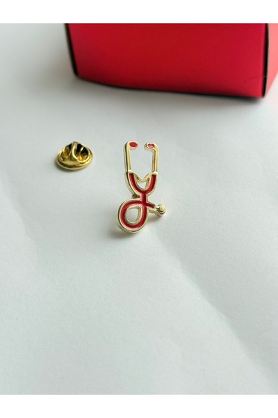 cacatasarım Steteskop Yaka Rozeti Broş Doktor Hemşire Hediyelik Unisex Metal ...