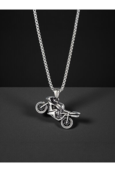 HERİF Aksesuar Erkek Motosiklet Çelik Kolye