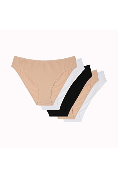 Eros Large Size 5-Piece Bato Slip Cotton Panties
