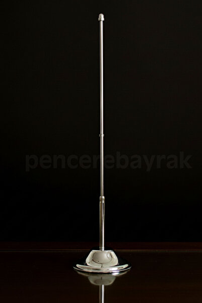 Pencere Bayrak Tekli Krom Masa Direği – Standart Metal Krom Kaplama