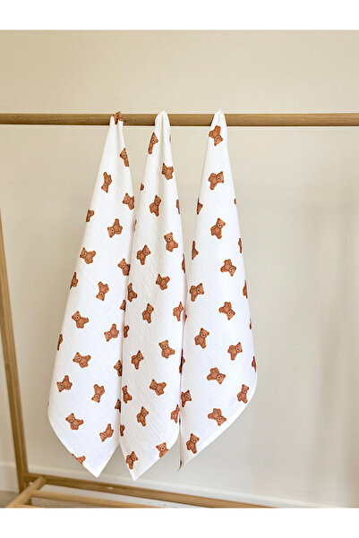 Jr Bunnies Teddy 100% Cotton Muslin Sweat Cloth - Mouth Wipe