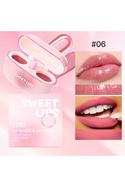 Ushas AirPods Lip Gloss & Lipstick 2 in 1 - Shade 06