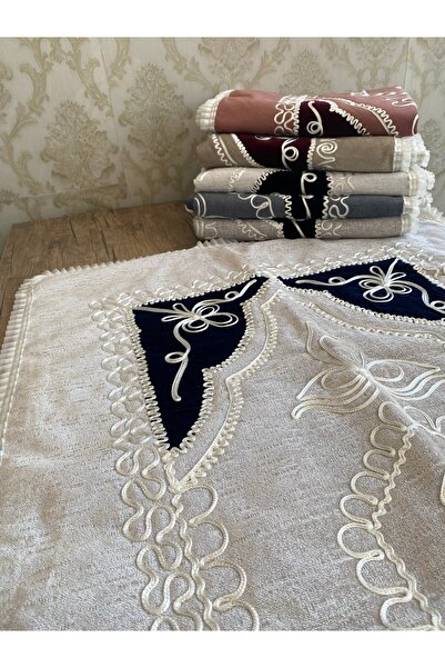 EL YAPIMI 4 adet kadife işlemeli seccade