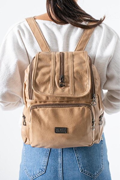 Baginn Rucsac Y.S.Leather pentru femei Rucsac din piele vegană 30*20 cm Textu...