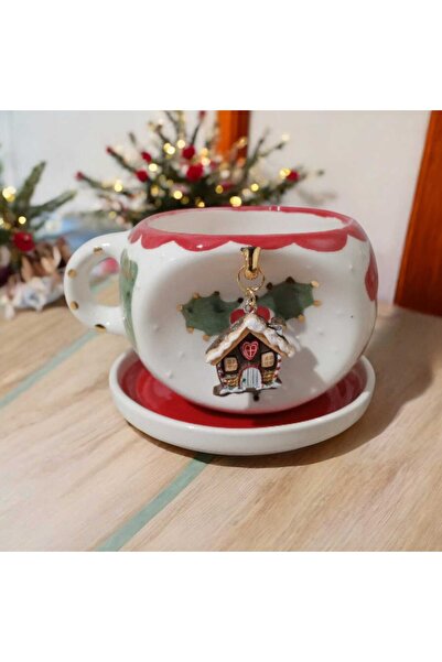 Ceresshop Christmas House Cup Handmade Ceramic