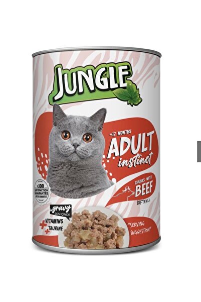 Jungle Jungle Wet Cat Food Can, Beef, for Adult Cats, G415