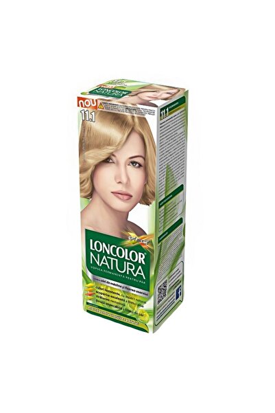 Loncolor Natura Set 3 x Vopsea de Par Permanenta 11.1 Blond Deschis Cenusiu, ...
