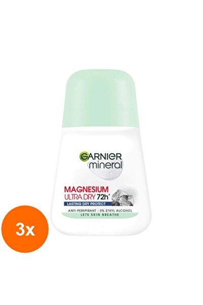 Garnier mineral Set 3 x Deodorant Roll-on Mineral Magnesium Ultra Dry, 50 ml