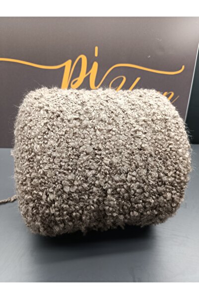 Pİ Yarn iri buklet ip 500 gr el örgü ipi kahverengi