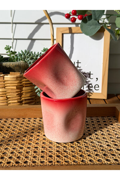 MeGgDecor Kırmızı Organic Kare Kupa