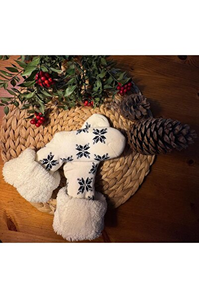 Candan Kışlık Kalın Peluş Yeni Yıl Ev Çorabı Kaydırmaz Taban