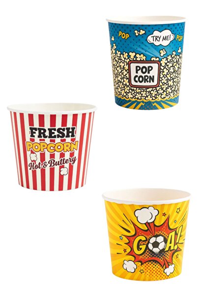 Funny Life Popcorn Corn Box (Corn, Chips Box) 3 Pcs