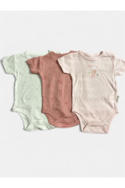 BALLKİDS Baby Bodysuit 3-Piece Set Bibaby