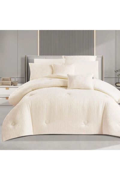 Reiashn Neom Bedding Set, Off-White, 8 Pieces, Summer Double