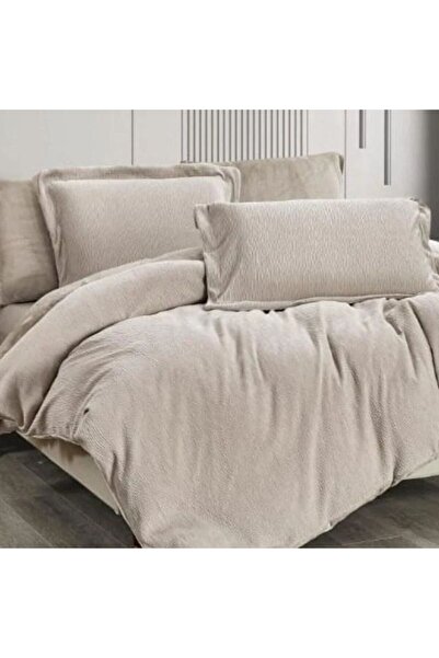 Reiashn Asil Velvet Beige Winter Double Bedspread