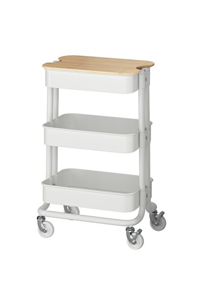 Generic Trolley with lid, white, 28 x 38 x 61 cm