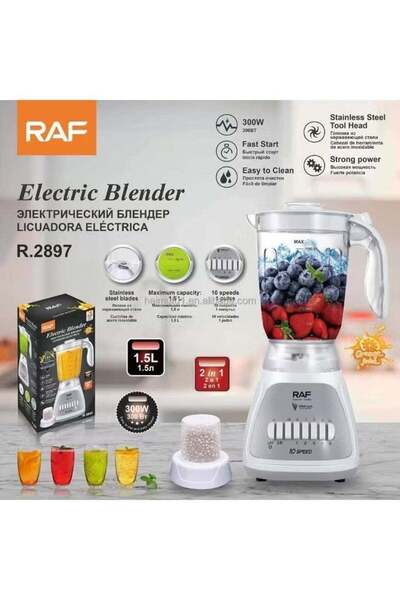 raf Multi-Speed Electric Blender with Handle – BPA-Free 1.5L Jar for Smoothies & Shakes