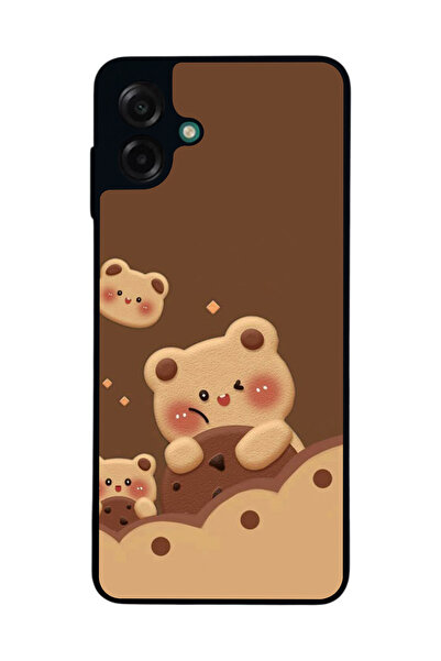 Aksel Kılıf متوافق مع هاتف سامسونج جالاكسي A07 مطبوع ، أسود غير لامع، سيليكون...