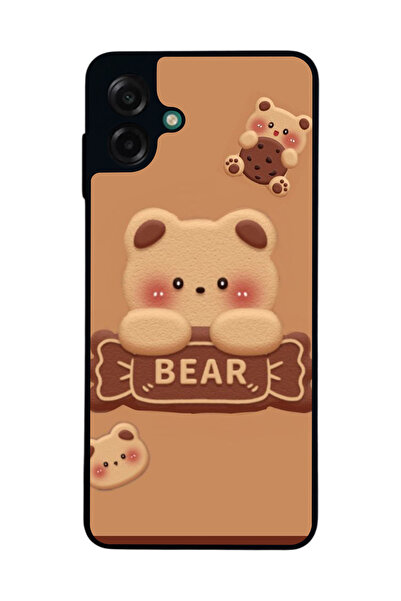 Aksel Kılıf متوافق مع هاتف سامسونج جالاكسي A07 مطبوع ، أسود غير لامع، سيليكون...