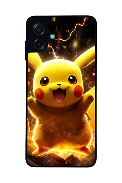 Aksel Kılıf متوافق مع هاتف سامسونج جالاكسي A07 مطبوع ، أسود غير لامع، سيليكون...