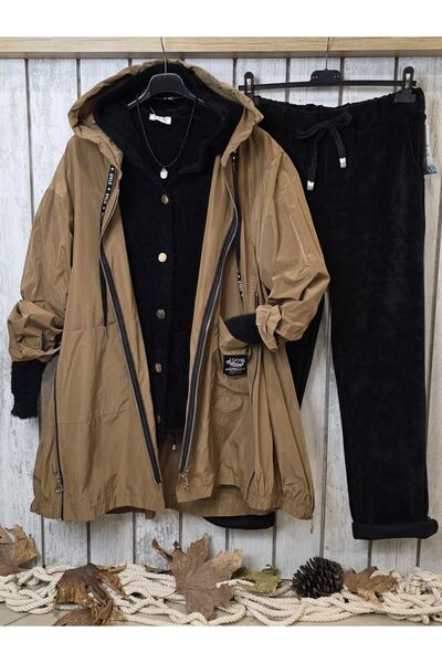 pudubutik Waterproof Italian Raincoat Camel