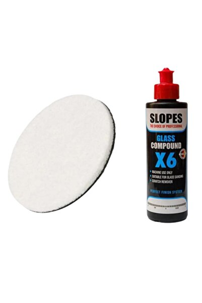 detailmarket Slopes X6 Cam Pastası 250 ml ve Spta Cam Keçesi 130 mm Set