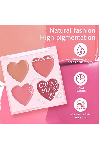 Ushas Palette of 4 Cream Blushes - Nude & Pink