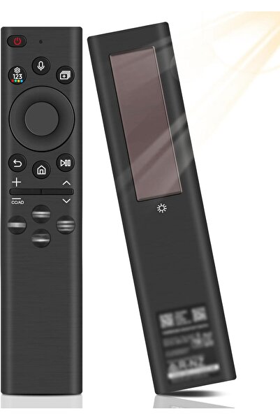 Generic جهاز تحكم عن بعد صوتي يعمل بالطاقة الشمسية BN59-01385A بديل لتلفزيون سامسونج - أسود