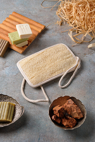 DAKKA KADİMA ألياف لوفا الطبيعية - ليفة للظهر مزدوجة الجوانب - إسفنجة فاخرة ل...