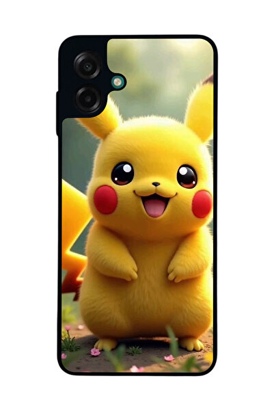 Aksel Kılıf متوافق مع هاتف سامسونج جالاكسي A07 مطبوع ، أسود غير لامع، سيليكون...