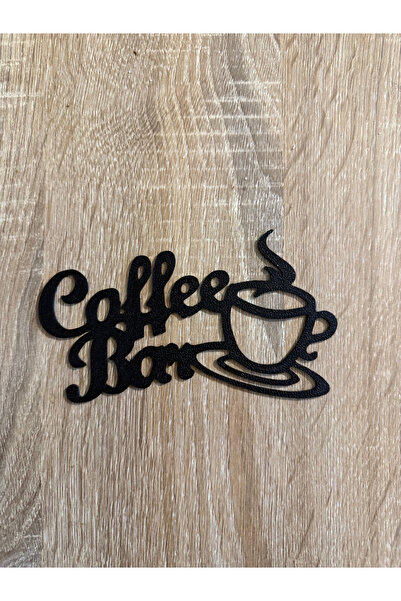 vetria "Coffee Bar" Yazısı ve Fincan Duvar Dekoru | Kafe, Mutfak ve Barista K...