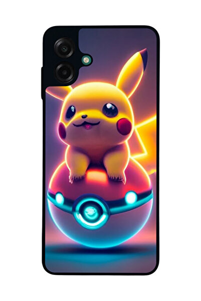 Aksel Kılıf متوافق مع هاتف سامسونج جالاكسي A07 مطبوع ، أسود غير لامع، سيليكون...