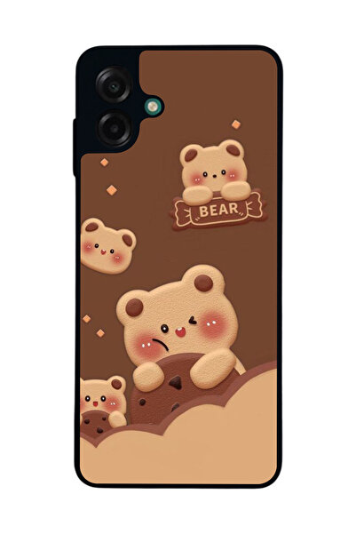 Aksel Kılıf متوافق مع هاتف سامسونج جالاكسي A07 مطبوع ، أسود غير لامع، سيليكون...