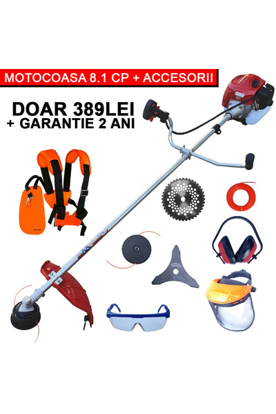 Craft-Tec Pachet PROMOȚIONAL: Motocoasă 6100 Ultra cu EasyStart 8,1 CP și 8 a...