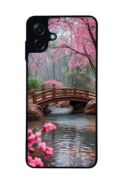 Aksel Kılıf متوافق مع هاتف سامسونج جالاكسي A07 مطبوع ، أسود غير لامع، سيليكون...